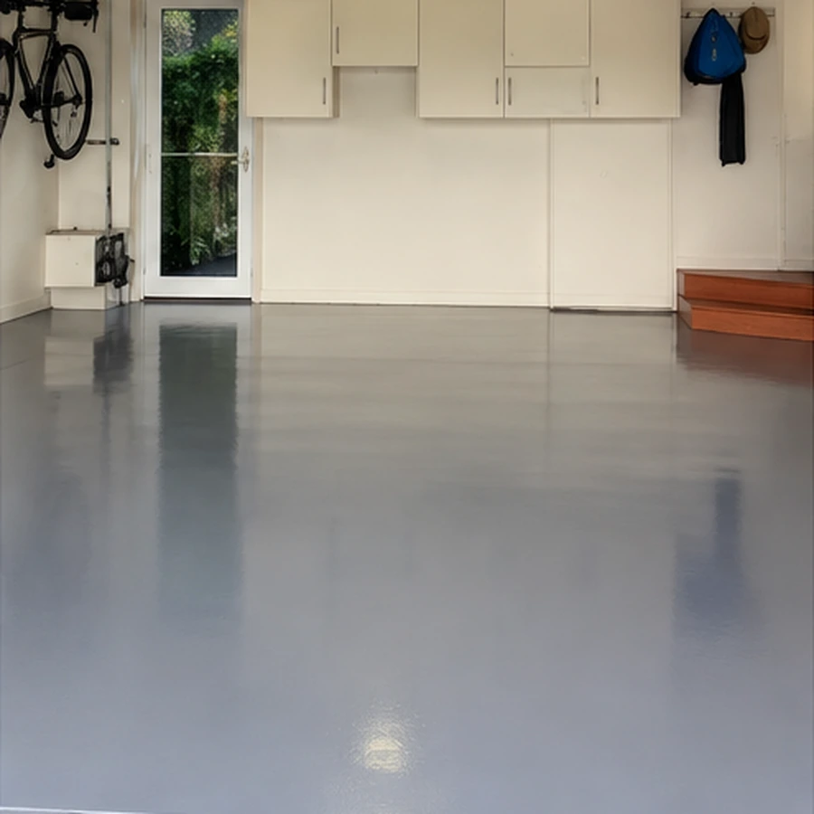 Grey epoxy garage floor coating